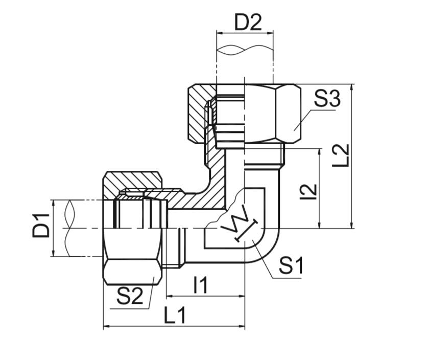 1C9/1D9 90°度彎接頭